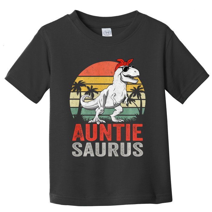 Auntiesaurus T Rex Dinosaur Auntie Saurus Family Matching Long Sleeve Toddler T-Shirt