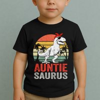 Auntiesaurus T Rex Dinosaur Auntie Saurus Family Matching Long Sleeve Toddler T-Shirt
