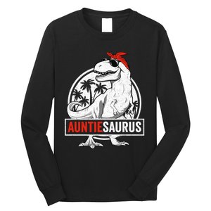 Auntiesaurus T Rex Dinosaur Auntie Saurus Family Matching Hoodie Long Sleeve Shirt