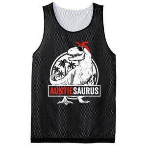 Auntiesaurus T Rex Dinosaur Auntie Saurus Family Matching Hoodie Mesh Reversible Basketball Jersey Tank