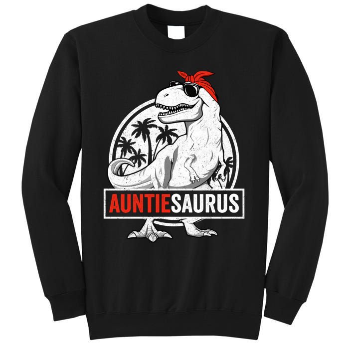 Auntiesaurus T Rex Dinosaur Auntie Saurus Family Matching Hoodie Tall Sweatshirt