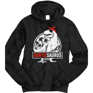 Auntiesaurus T Rex Dinosaur Auntie Saurus Family Matching Hoodie Tie Dye Hoodie