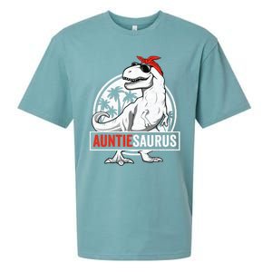 Auntiesaurus T Rex Dinosaur Auntie Saurus Family Matching Hoodie Sueded Cloud Jersey T-Shirt