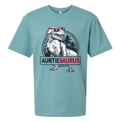 Auntiesaurus T Rex Dinosaur Auntie Saurus Family Matching Tank Top Sueded Cloud Jersey T-Shirt