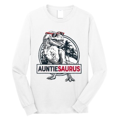 Auntiesaurus T Rex Dinosaur Auntie Saurus Family Matching Tank Top Long Sleeve Shirt