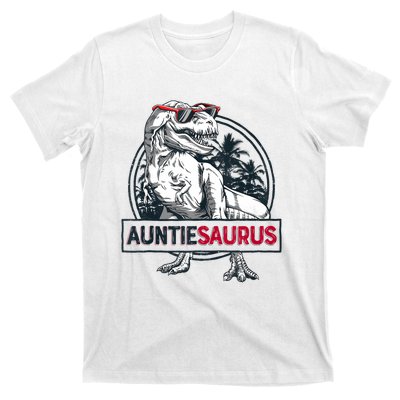 Auntiesaurus T Rex Dinosaur Auntie Saurus Family Matching Tank Top T-Shirt