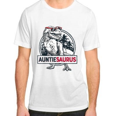 Auntiesaurus T Rex Dinosaur Auntie Saurus Family Matching Tank Top Adult ChromaSoft Performance T-Shirt