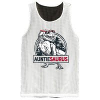 Auntiesaurus T Rex Dinosaur Auntie Saurus Family Matching Tank Top Mesh Reversible Basketball Jersey Tank