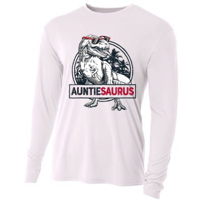 Auntiesaurus T Rex Dinosaur Auntie Saurus Family Matching Tank Top Cooling Performance Long Sleeve Crew