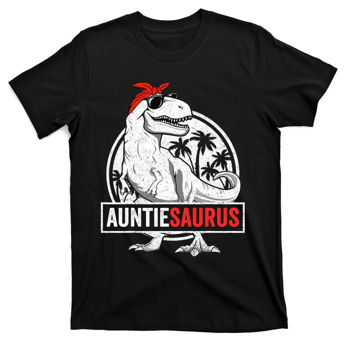 Auntiesaurus T Rex Dinosaur Auntie Saurus Family Matching T-Shirt