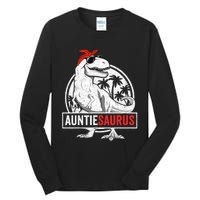 Auntiesaurus T Rex Dinosaur Auntie Saurus Family Matching Tall Long Sleeve T-Shirt