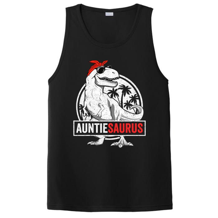 Auntiesaurus T Rex Dinosaur Auntie Saurus Family Matching PosiCharge Competitor Tank