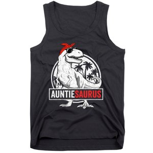 Auntiesaurus T Rex Dinosaur Auntie Saurus Family Matching Tank Top