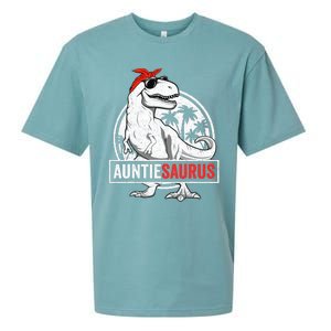 Auntiesaurus T Rex Dinosaur Auntie Saurus Family Matching Sueded Cloud Jersey T-Shirt