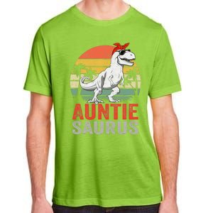 Auntiesaurus T Rex Dinosaur Auntie Saurus Family Matching Adult ChromaSoft Performance T-Shirt