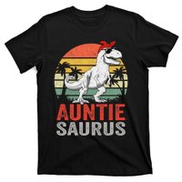 Auntiesaurus T Rex Dinosaur Auntie Saurus Family Matching T-Shirt