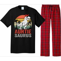 Auntiesaurus T Rex Dinosaur Auntie Saurus Family Matching Pajama Set