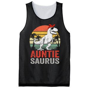 Auntiesaurus T Rex Dinosaur Auntie Saurus Family Matching Mesh Reversible Basketball Jersey Tank