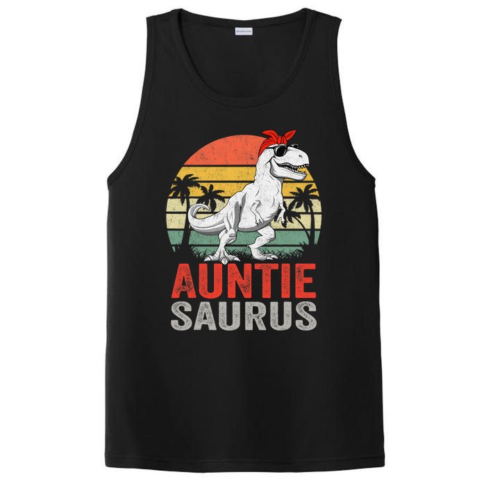 Auntiesaurus T Rex Dinosaur Auntie Saurus Family Matching PosiCharge Competitor Tank