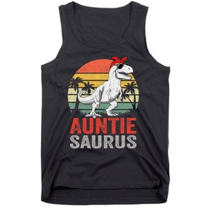 Auntiesaurus T Rex Dinosaur Auntie Saurus Family Matching Tank Top