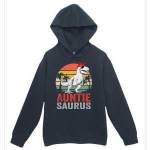 Auntiesaurus T Rex Dinosaur Auntie Saurus Family Matching Urban Pullover Hoodie