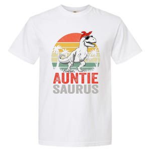 Auntiesaurus T Rex Dinosaur Auntie Saurus Family Matching Garment-Dyed Heavyweight T-Shirt