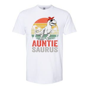 Auntiesaurus T Rex Dinosaur Auntie Saurus Family Matching Softstyle CVC T-Shirt