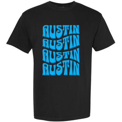 Austin Texas Retro 60s 70s Style Design Garment-Dyed Heavyweight T-Shirt