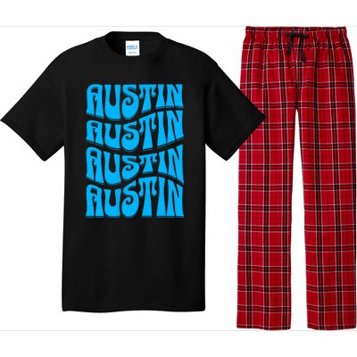 Austin Texas Retro 60s 70s Style Design Pajama Set