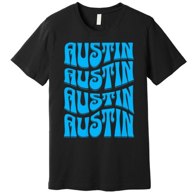 Austin Texas Retro 60s 70s Style Design Premium T-Shirt