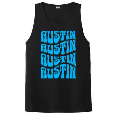 Austin Texas Retro 60s 70s Style Design PosiCharge Competitor Tank