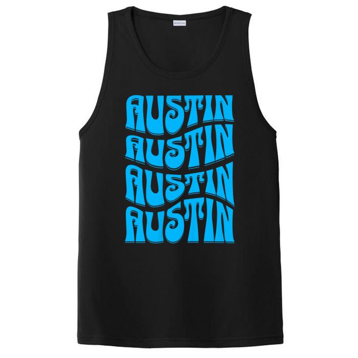 Austin Texas Retro 60s 70s Style Design PosiCharge Competitor Tank