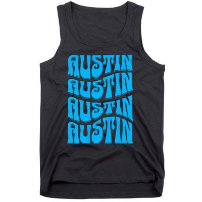 Austin Texas Retro 60s 70s Style Design Tank Top