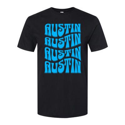 Austin Texas Retro 60s 70s Style Design Softstyle CVC T-Shirt