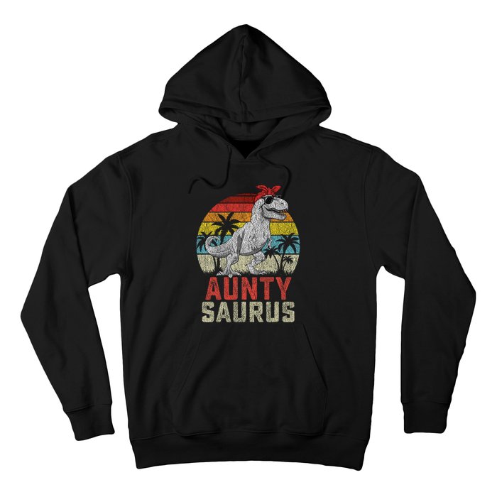 Auntysaurus T Rex Dinosaur Aunty Saurus MotherS Family Hoodie