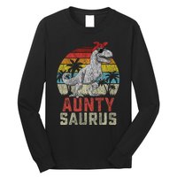 Auntysaurus T Rex Dinosaur Aunty Saurus MotherS Family Long Sleeve Shirt