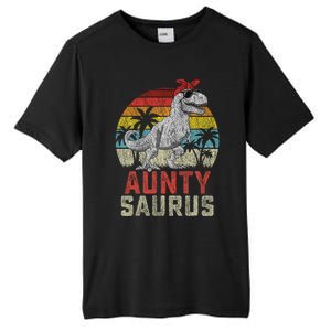 Auntysaurus T Rex Dinosaur Aunty Saurus MotherS Family Tall Fusion ChromaSoft Performance T-Shirt