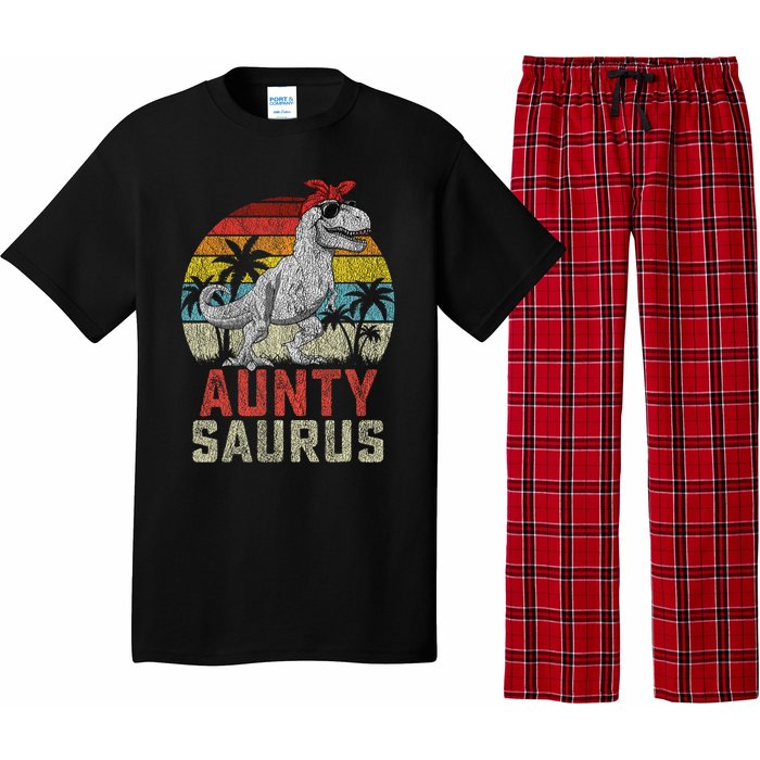 Auntysaurus T Rex Dinosaur Aunty Saurus MotherS Family Pajama Set