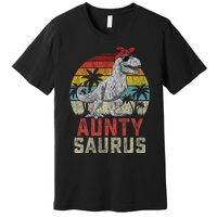 Auntysaurus T Rex Dinosaur Aunty Saurus MotherS Family Premium T-Shirt