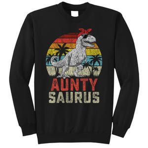 Auntysaurus T Rex Dinosaur Aunty Saurus MotherS Family Tall Sweatshirt