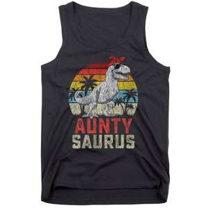 Auntysaurus T Rex Dinosaur Aunty Saurus MotherS Family Tank Top