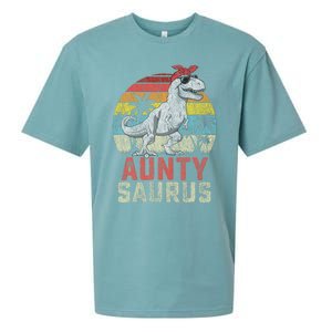 Auntysaurus T Rex Dinosaur Aunty Saurus MotherS Family Sueded Cloud Jersey T-Shirt