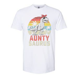 Auntysaurus T Rex Dinosaur Aunty Saurus MotherS Family Softstyle CVC T-Shirt