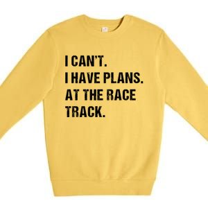 At The Race Track Motorcycle Racing Funny Gift Premium Crewneck Sweatshirt