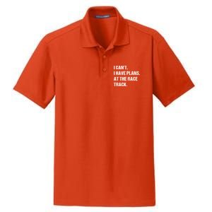 At The Race Track Motorcycle Racing Funny Gift Dry Zone Grid Polo