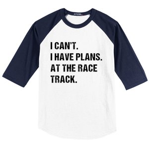 At The Race Track Motorcycle Racing Funny Gift Baseball Sleeve Shirt