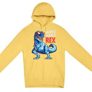 Auntiesaurus T Rex Dinosaur Auntie Saurus Family Matching Vneck Premium Pullover Hoodie