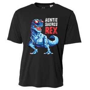 Auntiesaurus T Rex Dinosaur Auntie Saurus Family Matching Vneck Cooling Performance Crew T-Shirt