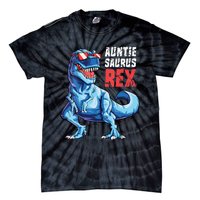 Auntiesaurus T Rex Dinosaur Auntie Saurus Family Matching Vneck Tie-Dye T-Shirt