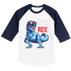 Auntiesaurus T Rex Dinosaur Auntie Saurus Family Matching Vneck Baseball Sleeve Shirt